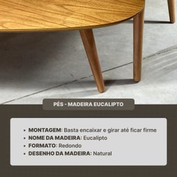 Kit de Mesinhas de Centro Organica Grande com Design Moderno - 3