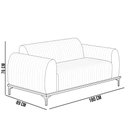 Ver imagem 5 de Sofá 3 Lugares Para Sala de Estar Molino 180 cm D02 Pés D'Ouro Corano Branco C-12 - Lyam Decor