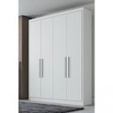 Ver imagem 1 de Guarda Roupa Solteiro Moderni 4 Portas Branco - Novo Horizonte
