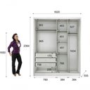 Ver imagem 2 de Guarda Roupa Solteiro Moderni 4 Portas Branco - Novo Horizonte