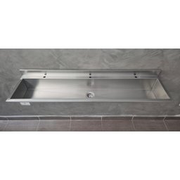 Lavatório Coletivo com Bancada para 3 Torneiras 1,50m - Construinox - 6