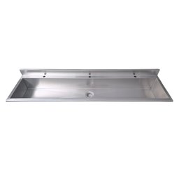 Lavatório Coletivo com Bancada para 3 Torneiras 1,50m - Construinox - 3
