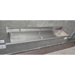 Lavatório Coletivo com Bancada para 3 Torneiras 1,50m - Construinox - 5