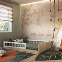 Ver imagem 2 de Cama Montessoriana de Casal Affetto Aveiro Oak Branco Completa Móveis