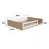 Cama Montessoriana de Casal Affetto Aveiro Oak Branco Completa Móveis - 2