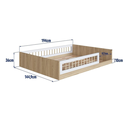Ver imagem 4 de Cama Montessoriana de Casal Affetto Aveiro Oak Branco Completa Móveis