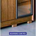 Ver imagem 3 de Roupeiro Zeus 6 Portas Reflecta com LED Cinamomo - Leifer Móveis