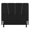 Ver imagem 1 de Cabeceira Cama Box Casal Queen Size Amber 160cm Estofada Linho Preto - Abmaza