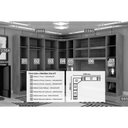 Ver imagem 2 de Quarto Modulado Casal Rizon/linea 7 Peças ( 1 Aéreo + 3 Guarda Roupas + 1 Closet Obliquo + 2