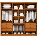 Ver imagem 3 de Guarda Roupa Casal Bristol 6 Portas 6 Gavetas com Espelho Cinamomo Fendi - Novo Horizonte