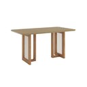 Ver imagem 1 de Mesa Jantar Yara 160 Canto Arredon com Vidro Incolor Nature