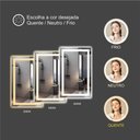 Ver imagem 7 de Espelho Jateado com 3 Tons de Led e Touch Screen Fonte Slim 80x60