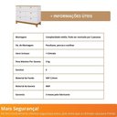Ver imagem 6 de Cômoda Infantil 6 Portas Mdf Puxadores Madeira Maçica Biscoito Permobili Branco Acetinado/nature