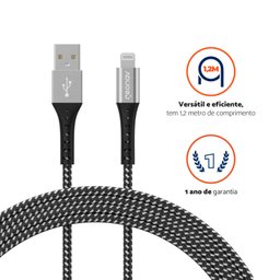Cabo Lightning Essential 1,2 Metro 2.0 C189 Preto - 3