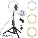 Ver imagem 1 de Kit Completo Luz LED Ring Light 10" 26cm Tripé 1,6m Branco