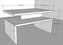 Ver imagem 2 de Mesa de Centro Sala Minimalista Branco Quadrada Retangular Mesinha de Centro Sala Madeira