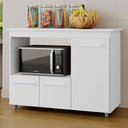 Ver imagem 2 de Balcao Multiuso Forno 3p 114 Cm Liza Branco Mobbs