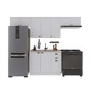 Ver imagem 2 de Cozinha Modulada 4 Peças 1 Balcão sem Tampo 3 Aéreos 100% MDF com Rodapé Bari
