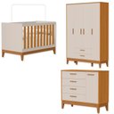 Ver imagem 1 de Quarto de Bebê Berço + Cômoda + Guarda Roupas Fosco Flip:areia Fosco/savana