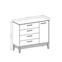 Ver imagem 2 de Quarto de Bebê Berço + Cômoda + Guarda Roupas Fosco Flip Areia Fosco/Savana