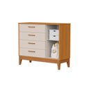 Ver mais imagens de Quarto de Bebê Berço + Cômoda + Guarda Roupas Fosco Flip Areia Fosco/Savana