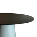 Ver imagem 2 de Mesa de Jantar Cone Oval 180x100 Cm Base Cimento Queimado Tampo Laqueado Preto Linn Design Mesa de J