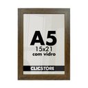 Ver imagem 3 de Kit 3 Porta Retrato 15x21 A5 com Vidro Fotos Moldura Aparador Decoração Quadro:tabaco