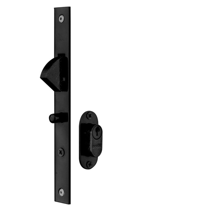 Fechadura Linha 7000 Bico de Papagaio - Externa - Roseta Oval Preto