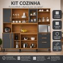 Ver imagem 2 de Kit Nápoles 8 Portas 1 Vidro 3 Gaveta