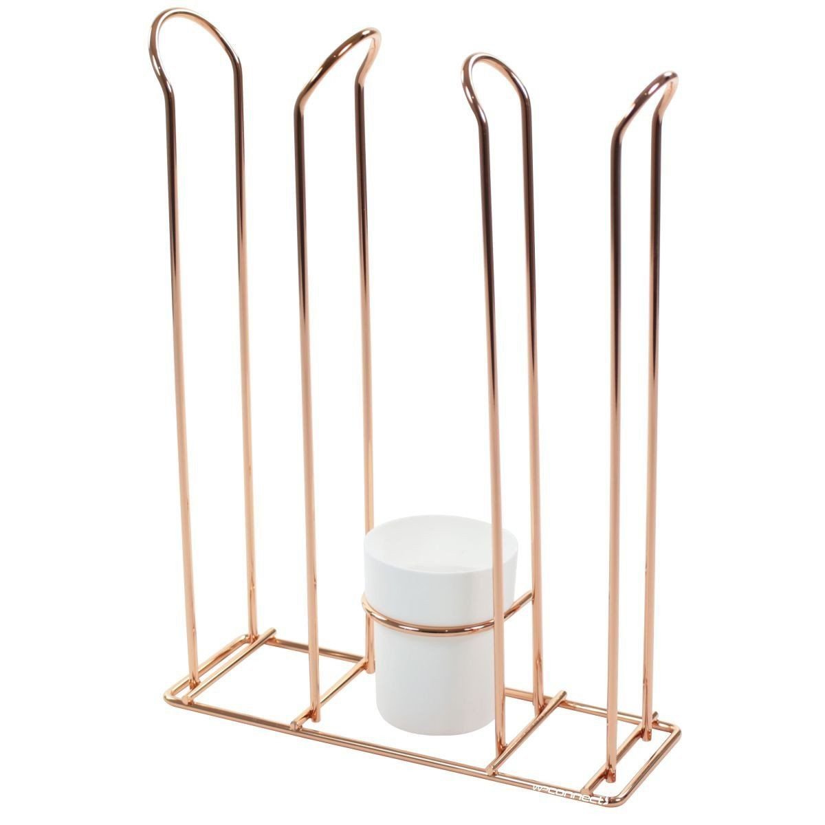 Porta Copos Descartáveis Com Porta Sachês Branco - Rosé Gold - 5