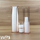 Ver imagem 6 de Porta Copos Descartáveis Com Porta Sachês Branco - Rosé Gold