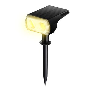 Espeto Refletor Led 50w Solar À Prova D'água Externo 3000k