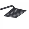 Ducha Chuveiro Inox Quadrado 20x20 Preto Fosco Parede Banheiro Area Externa Piscina Suporte Redondo  - 8