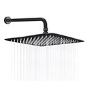 Ver imagem 5 de Ducha Chuveiro Inox Quadrado 20x20 Preto Fosco Parede Banheiro Area Externa Piscina Suporte Redondo 