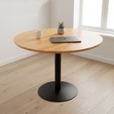 Ver imagem 1 de Base de Mesa Jantar Metal Pintura Epóxi Preta Antiferrugem Alta Duração com Pés Niveladores