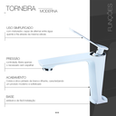 Ver imagem 2 de Torneira Com Misturador Para Banheiro Baixa Bancada Branco