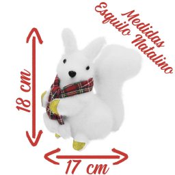 Boneco Natal Enfeite Natalino Esquilo Felpudo 18cm - 2