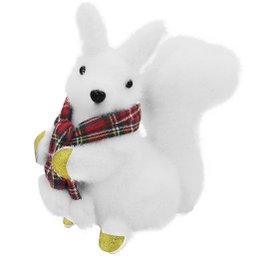 Boneco Natal Enfeite Natalino Esquilo Felpudo 18cm - 6
