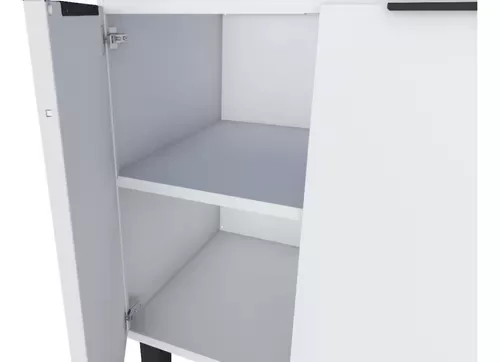 Gabinete Armario Cozinha Juno 1.20 Mt -2 Portas 4 Gavetas - 100% Aço -Cozimax:BRANCO - 6