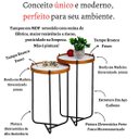 Ver imagem 5 de Mesa Lateral Sala Estar Apoio Canto Sofá Conjunto Rustico Pequena Redonda Recepção:tampos Brancos Fe