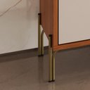 Ver imagem 5 de Rack Painel Imperiale Tv até 75” com Led Portas em Mdf Usinado Pés de Ferro e Gaveta Telescó