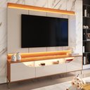 Ver imagem 1 de Rack Painel Imperiale Tv até 75” com Led Portas em Mdf Usinado Pés de Ferro e Gaveta Telescó