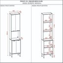 Ver imagem 3 de Paneleiro para Micro-Ondas MDF Colors Verde Freijó/Alecrim