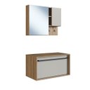 Ver imagem 5 de Conjunto Banheiro Gabinete 80cm e Espelheira Mel/arenas Cj8040