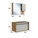 Ver imagem 7 de Conjunto Banheiro Gabinete 80cm e Espelheira Mel/arenas Cj8040