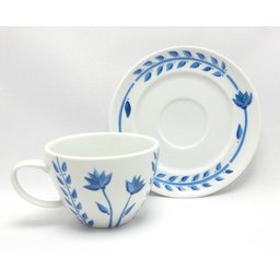 Jogo de Chá Tulipa em Porcelana Cerâmica Maria Sofia - 6