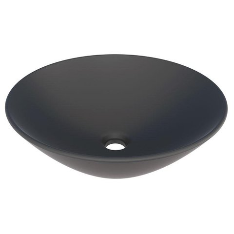 Cuba de Louça Para Banheiro Redonda 35x35 Cuia Cozimax Preto