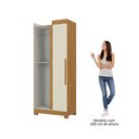 Ver imagem 7 de Guarda-Roupa Canto Reto Paris com Pés Espresso Móveis Off White/Cinamomo