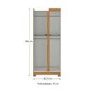 Ver imagem 3 de Guarda-Roupa Canto Reto Paris com Pés Espresso Móveis Off White/Cinamomo