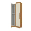 Ver imagem 2 de Guarda-Roupa Canto Reto Paris com Pés Espresso Móveis Off White/Cinamomo